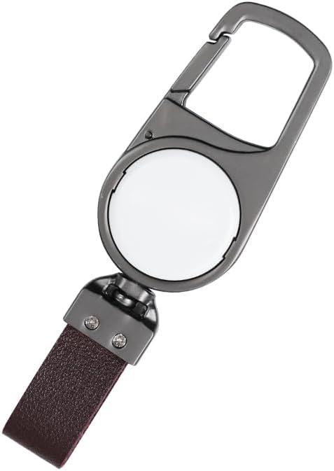 Smart Anti-Lost Locator Keychain for Apple Find My, front view on white background