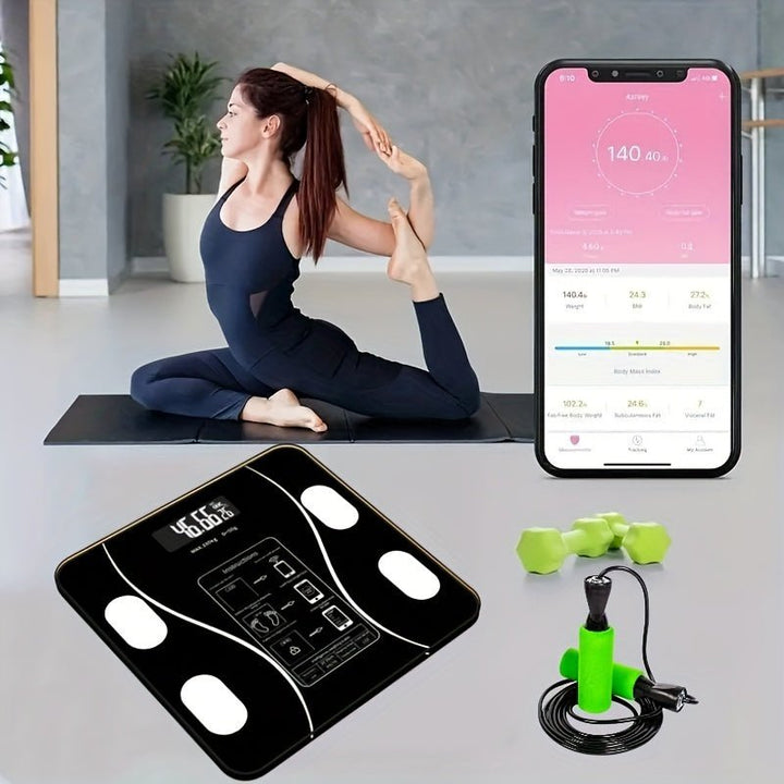 Achieve fitness goals with FitScale smart body composition scale. Tracks body fat, muscle, water & wellness progress.