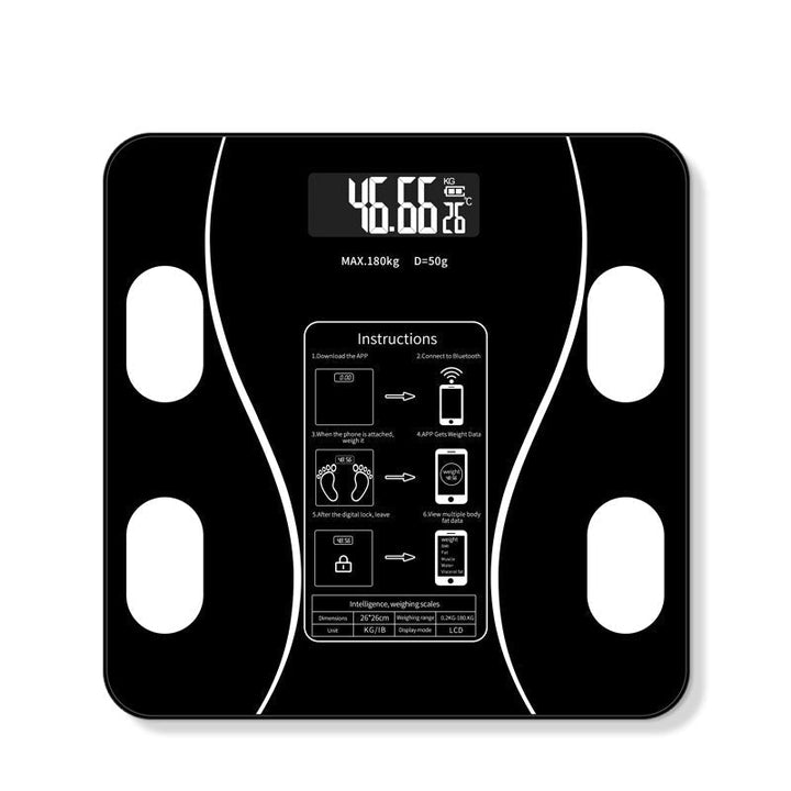 Advanced FitScale smart scale with bio-electrical impedance for accurate body composition analysis & home health monitoring.