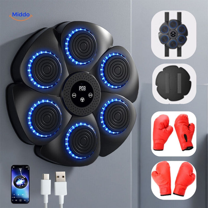 Interactive Smart Boxing Machine, a modern punching machine for fun home gym fitness and cardio training.