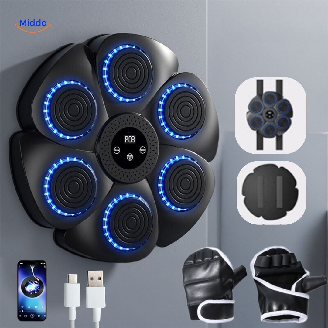 Family-friendly interactive punching machine, a smart boxing machine for all-ages home fitness fun.