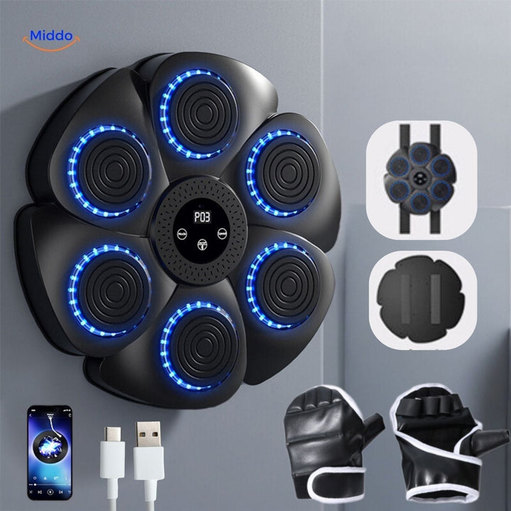 Family-friendly interactive punching machine, a smart boxing machine for all-ages home fitness fun.