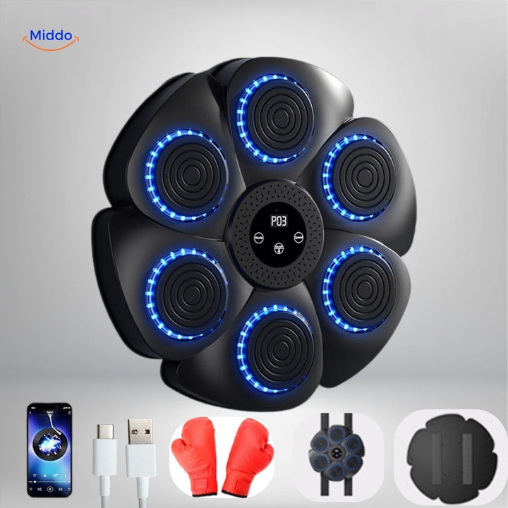High-tech smart boxing machine, interactive fitness equipment designed for engaging reflex and cardio training.