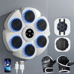 White half-finger boxing gloves