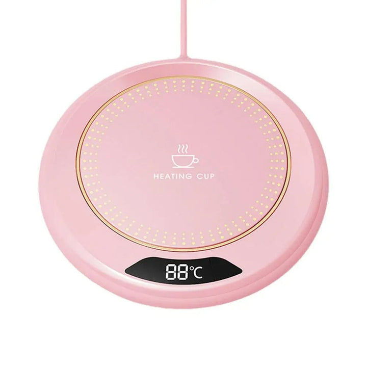 Modern universal mug warmer, ideal office accessory & home essential for hot coffee.