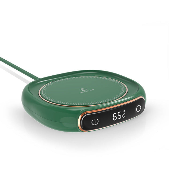 Smart home-compatible beverage warmer, a heated coaster for hot coffee & tea on your desk.