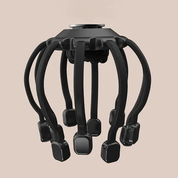 Smart electric scalp massager with multiple modes for targeted stress relief & therapeutic head massage.