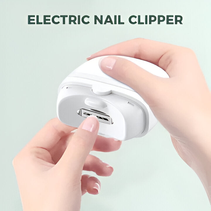 Modern USB rechargeable smart electric nail trimmer, a convenient personal care & grooming gadget.
