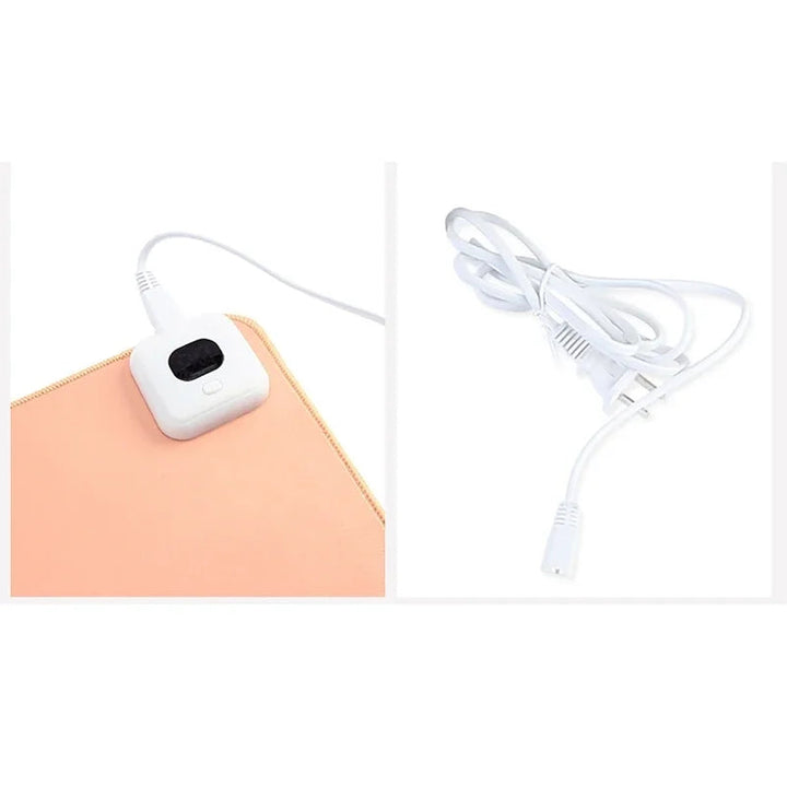 Ergonomic heated mouse pad with smart temperature control, a cozy computer accessory.