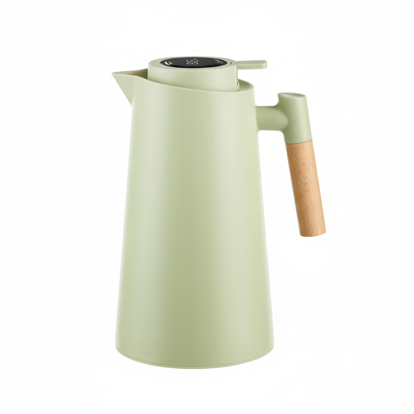 Versatile beverage container: smart insulated carafe with digital temperature display.