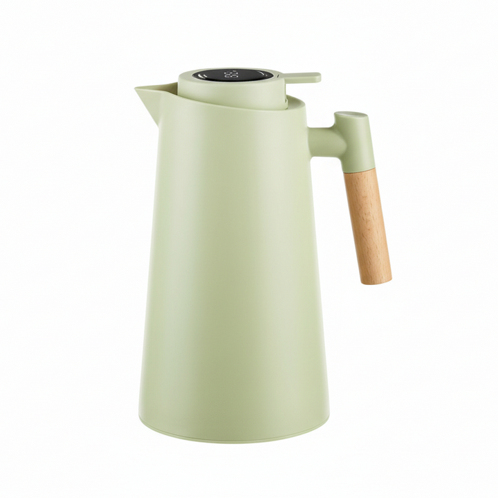 Versatile beverage container: smart insulated carafe with digital temperature display.