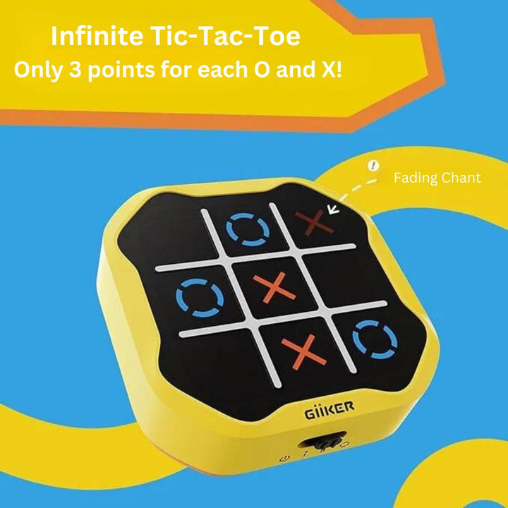 Family-friendly smart Tic-Tac-Toe board game. Interactive electronic strategy game, an engaging educational toy for kids.