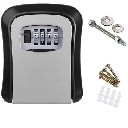 KeyVault digital security box, wall-mountable for keys and passwords, secure access.