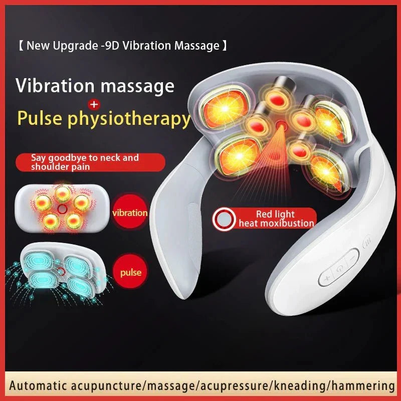 Smart neck massager for unisex deep relaxation. Enjoy targeted heat & vibration to relieve neck pain & tension.