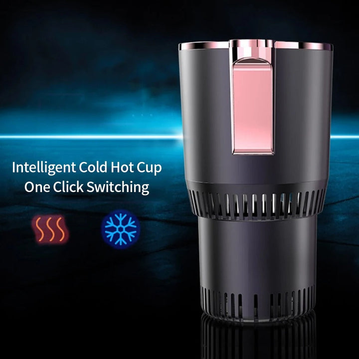 Enjoy perfect temperature drinks anywhere with this smart portable warmer & cooler mug, a versatile car & office essential.