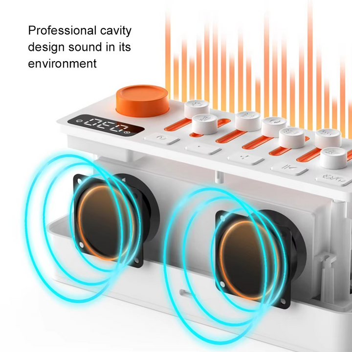 Sleep aid device: sound machine, vibrant RGB night light, & Bluetooth speaker for peaceful nights.
