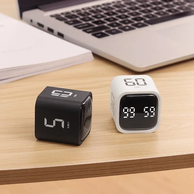 Versatile Smart TimeMaster cube timer, great for focused study sessions, cooking recipes & exercise routines.