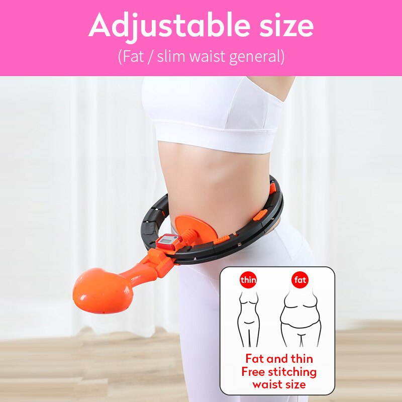 Get a full core workout with this Smart Weighted Hula Hoop. Great for fitness, exercise & waist training.