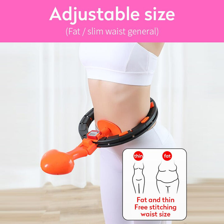 Get a full core workout with this Smart Weighted Hula Hoop. Great for fitness, exercise & waist training.