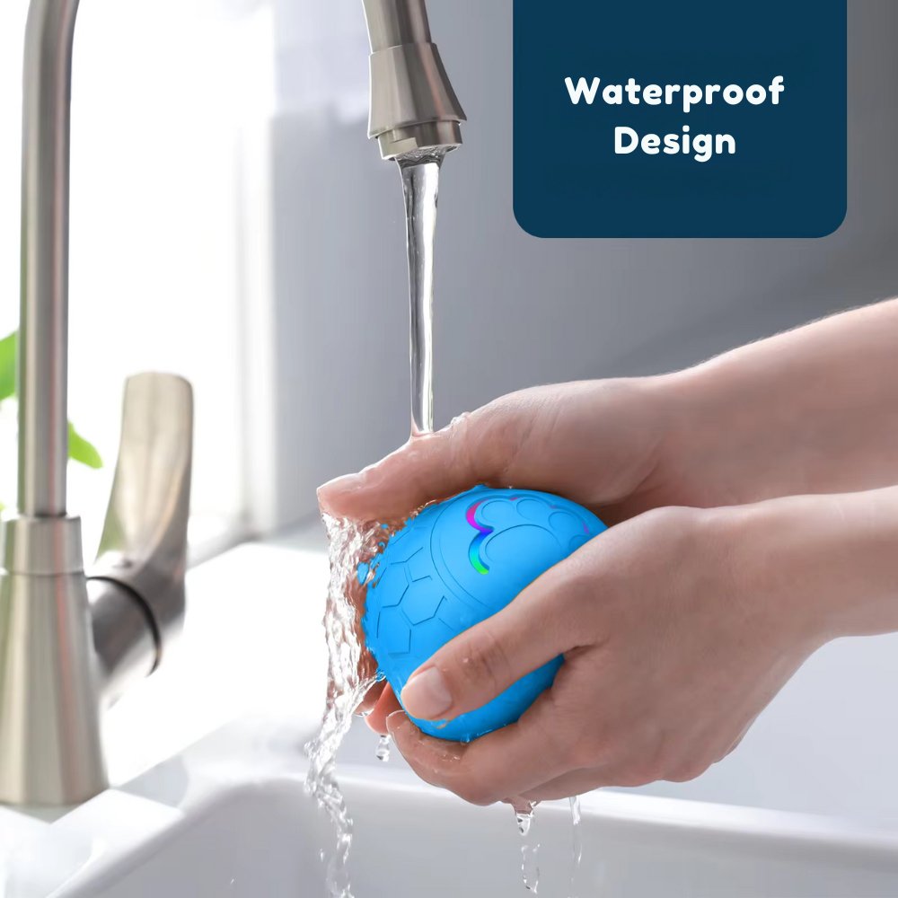 SmartBounce dog ball, a waterproof & durable interactive pet toy for all-day play.