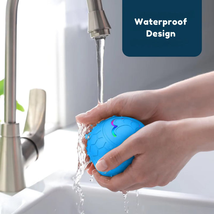 SmartBounce dog ball, a waterproof & durable interactive pet toy for all-day play.