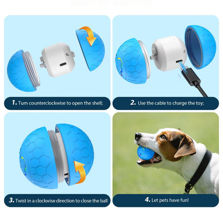 Interactive SmartBounce dog toy ball, perfect for boredom relief & healthy pet exercise.