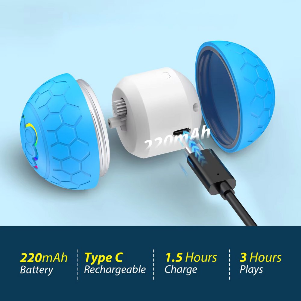 SmartBounce pet play ball, a durable & waterproof interactive chew toy for happy dogs.