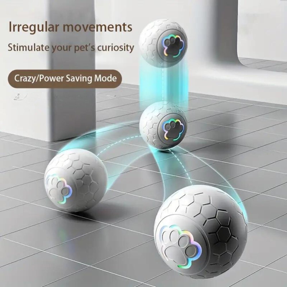 Waterproof SmartBounce interactive dog toy ball, perfect chew toy for active pets.