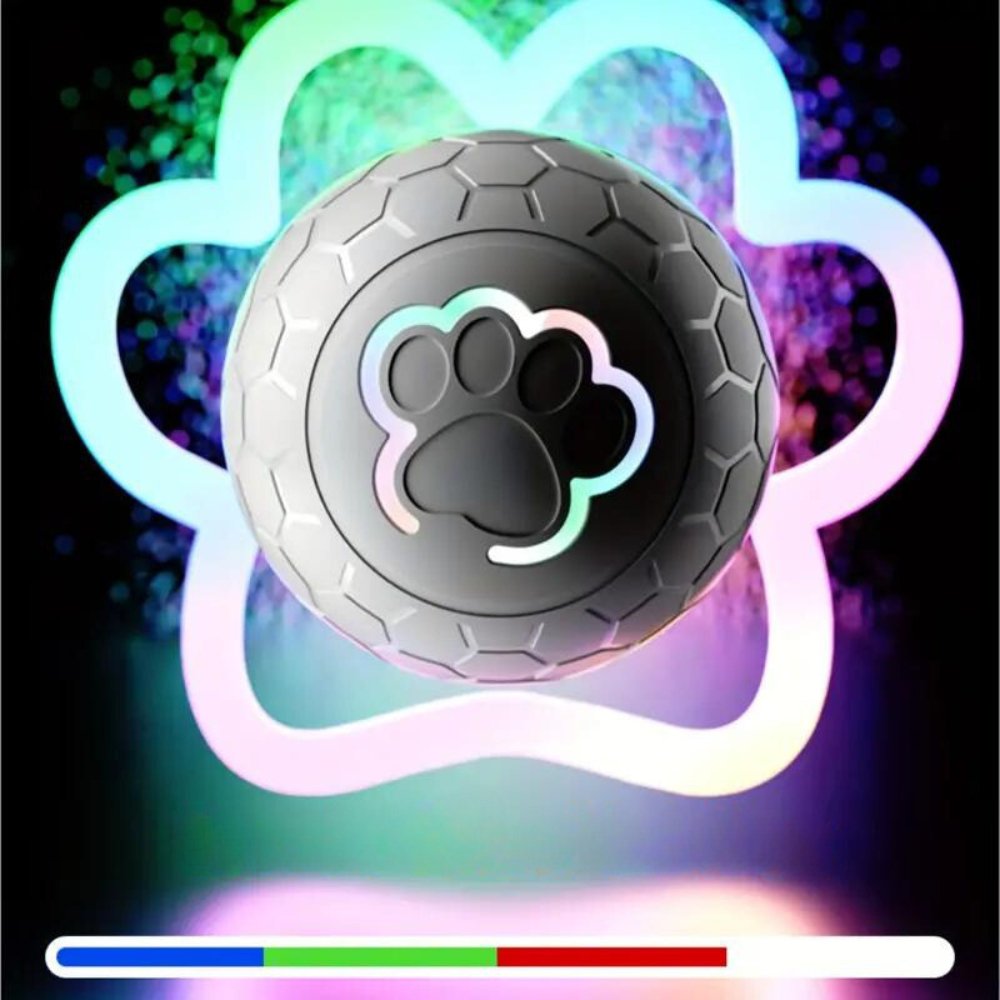 Engaging SmartBounce dog toy ball, a smart interactive pet play item for boredom relief.