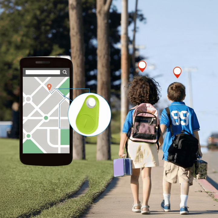 SMARTPET pet tracker securely attached to a dog's collar, ensuring real-time GPS safety.