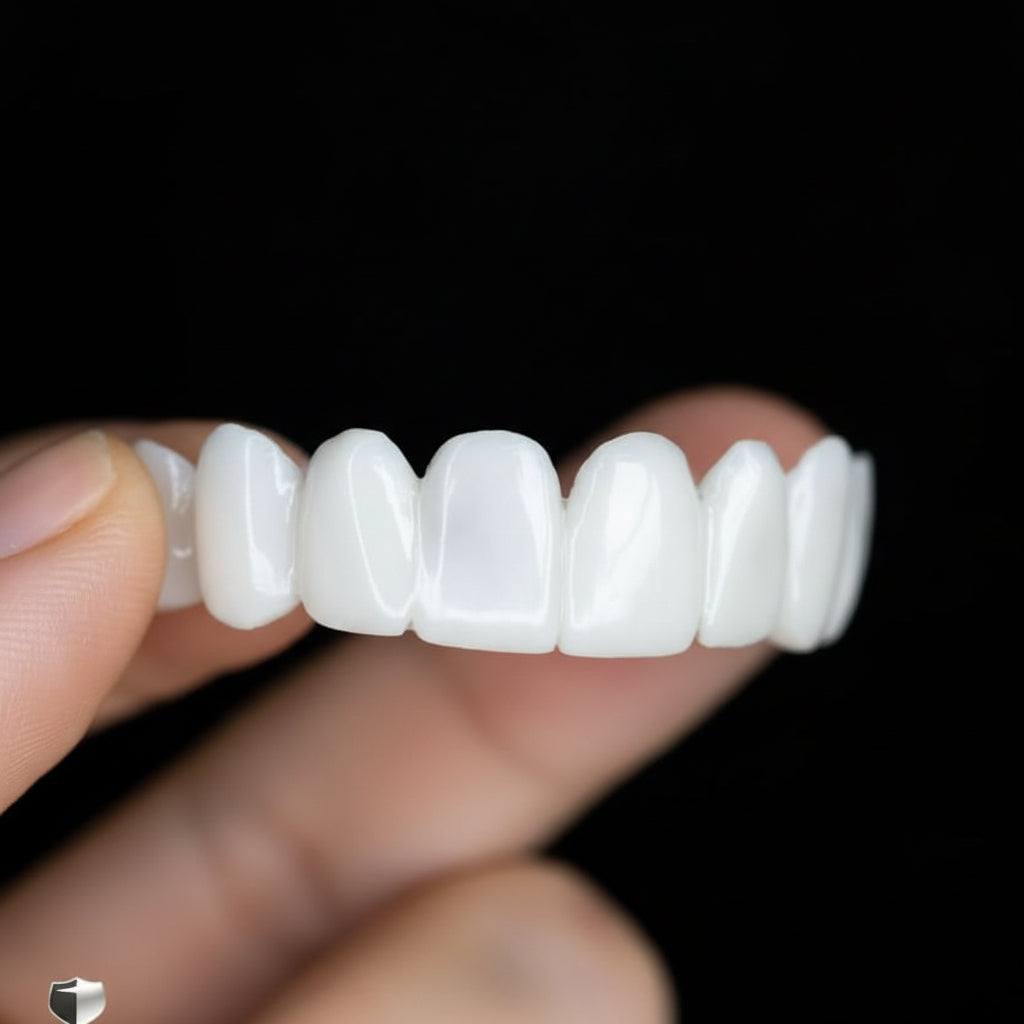Achieve a dazzling white smile with comfortable, unisex SMILEFLEX dental covers. Instant cosmetic teeth solution.