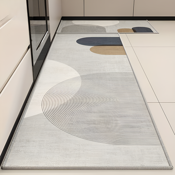 Plush VelvetStep kitchen mat. Soft, absorbent, and anti-slip for ultimate home kitchen comfort.
