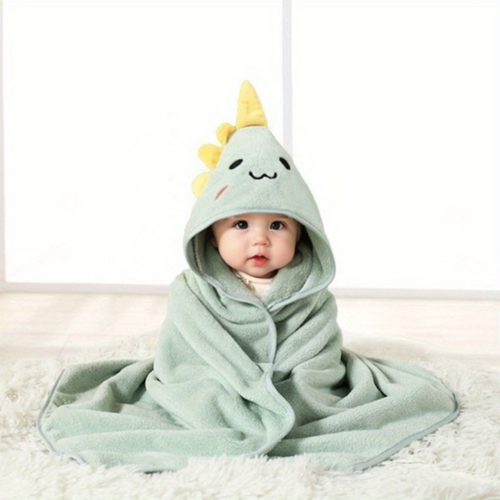Soft & absorbent baby hooded bath towel for cozy drying after infant bath time. Perfect for delicate skin.