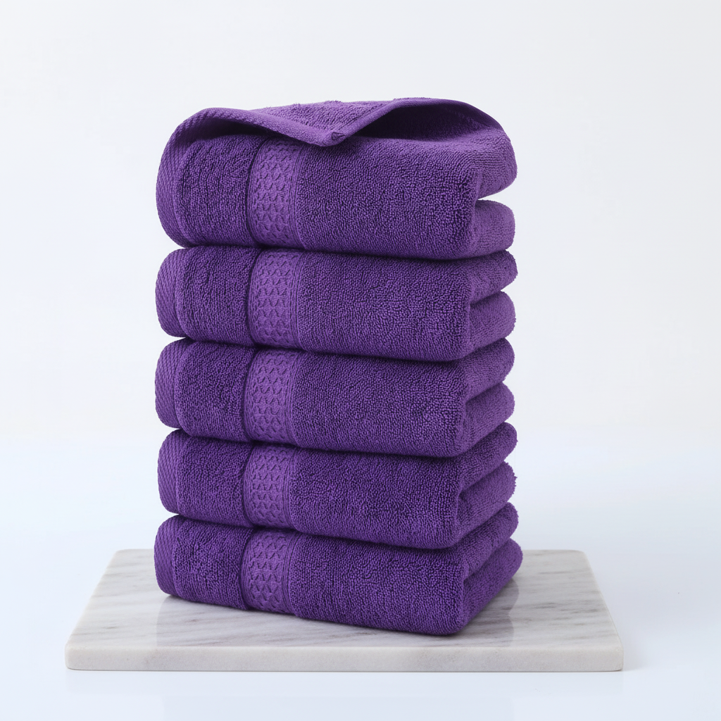 Absorbent 'CottonJoy' bath towel set, featuring two large bath towels and two hand towels for home.