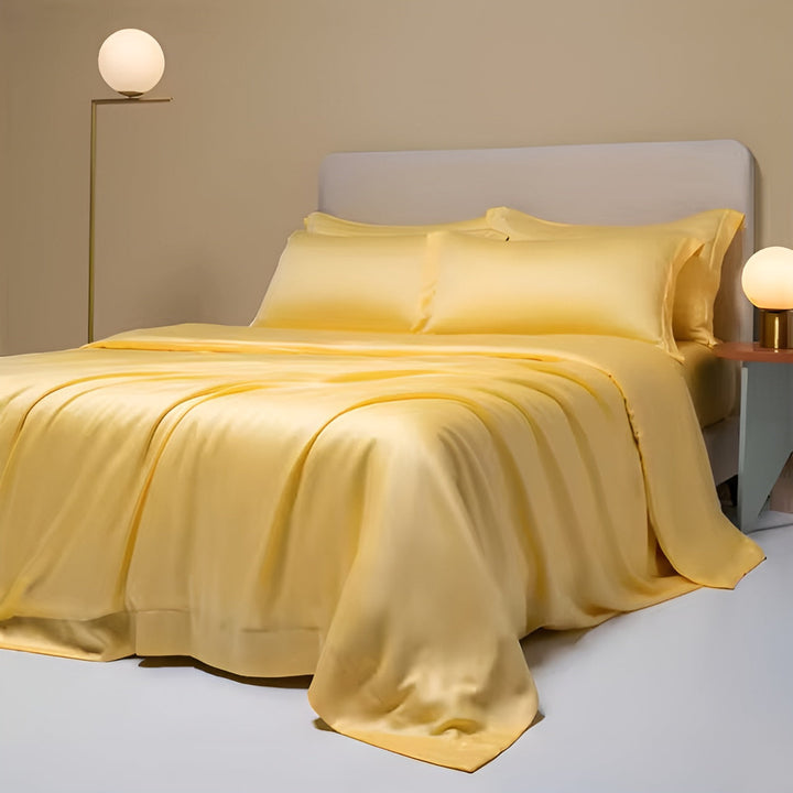 Full bamboo duvet cover set, offering luxury and comfort. Hypoallergenic and eco-friendly bedroom bedding.