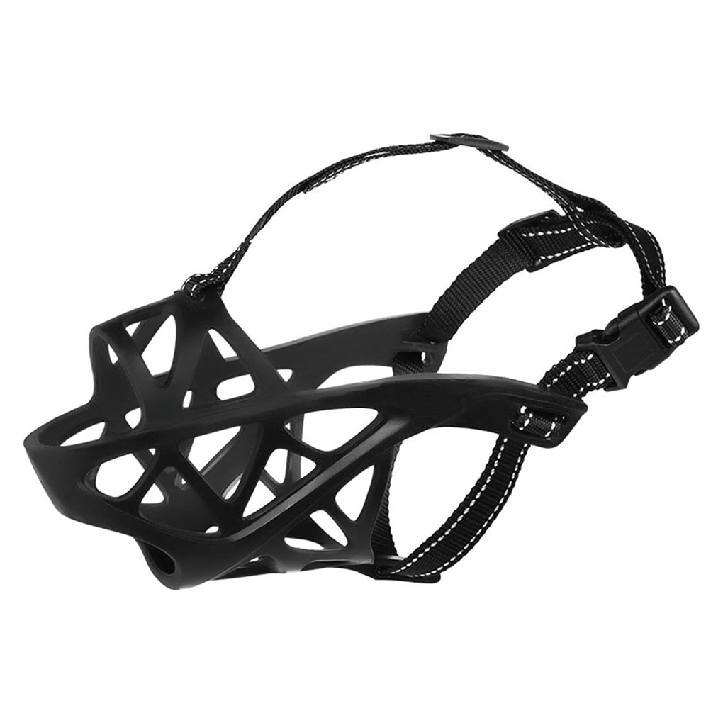 Secure & comfortable dog muzzle. Soft, breathable material for behavior control & pet safety.