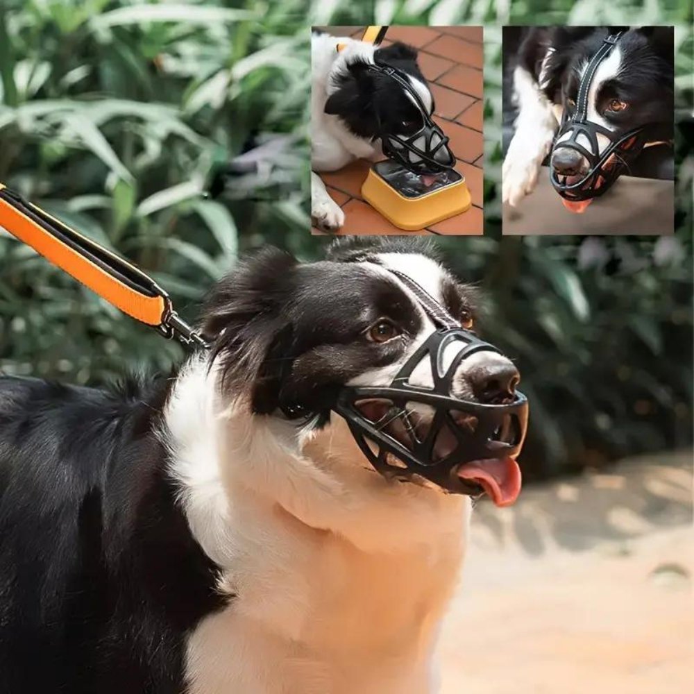 Highly breathable dog muzzle, soft for comfort, effective behavior control & anti-barking.
