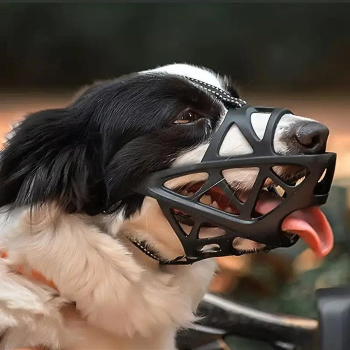 Ultra-soft dog muzzle, breathable design ensures pet comfort during behavior control & training.