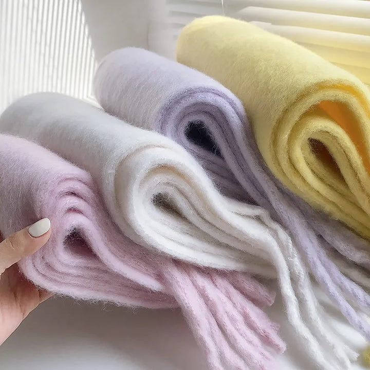 Grey cashmere scarf, a versatile and soft women's long scarf for cool weather fashion
