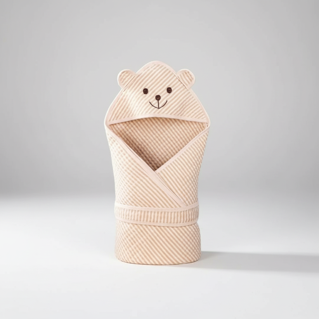Close-up of breathable cotton DreamWrap baby swaddle, perfect for infants and promoting calm sleep