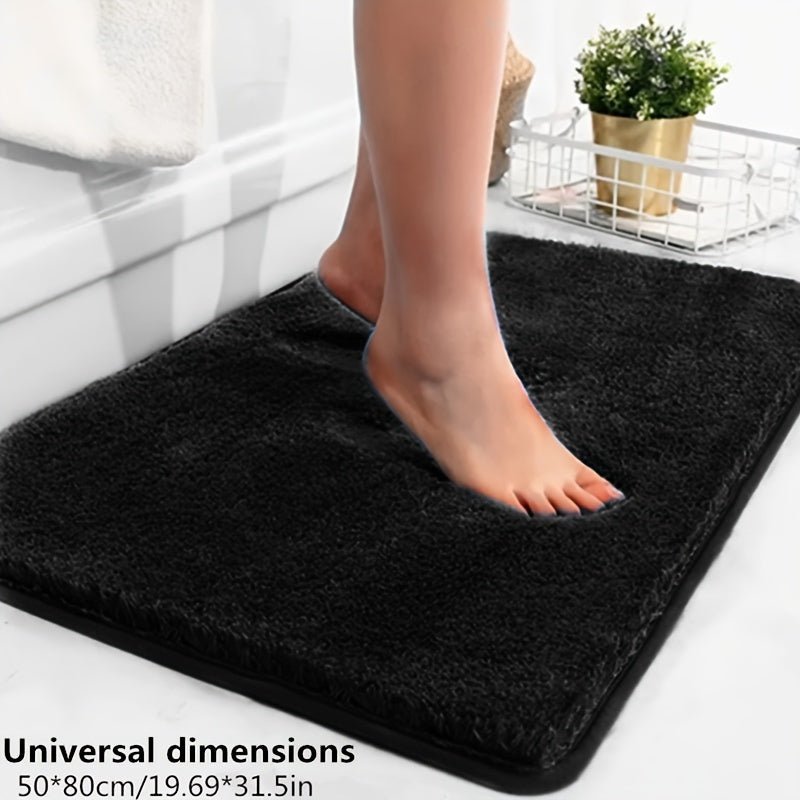 Soft absorbent bath mat, non-slip safety for luxury home bathroom textile.