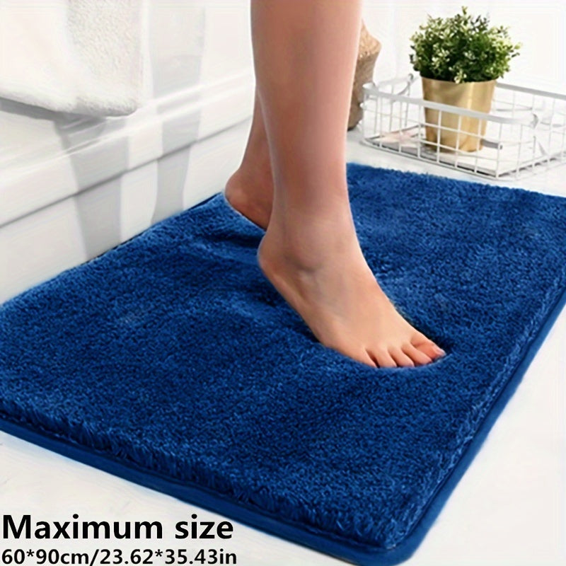 Comfort and luxury bath mat, soft, non-slip, absorbent, perfect bathroom decor.