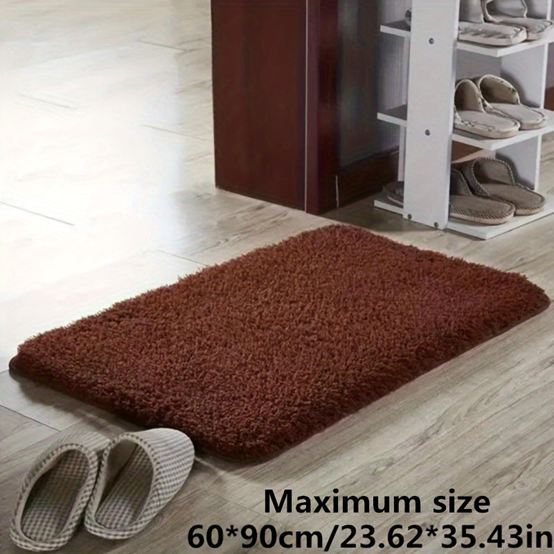 Modern geometric bath mat, soft, absorbent, non-slip for a safe and stylish bathroom.