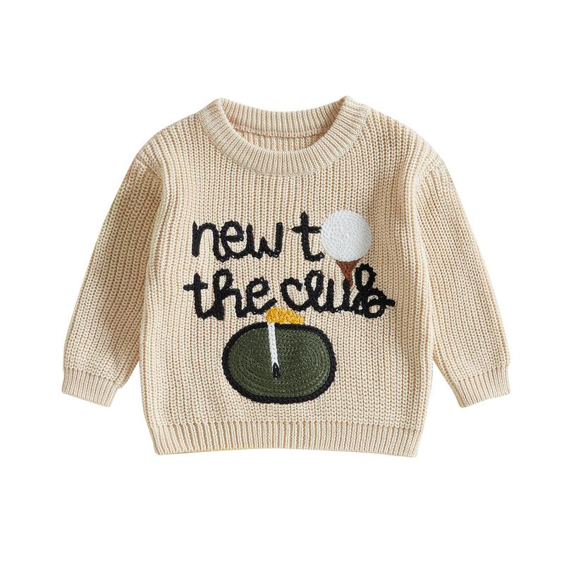Soft knit baby pullover sweater, perfect for all-day comfort for infants and toddlers.
