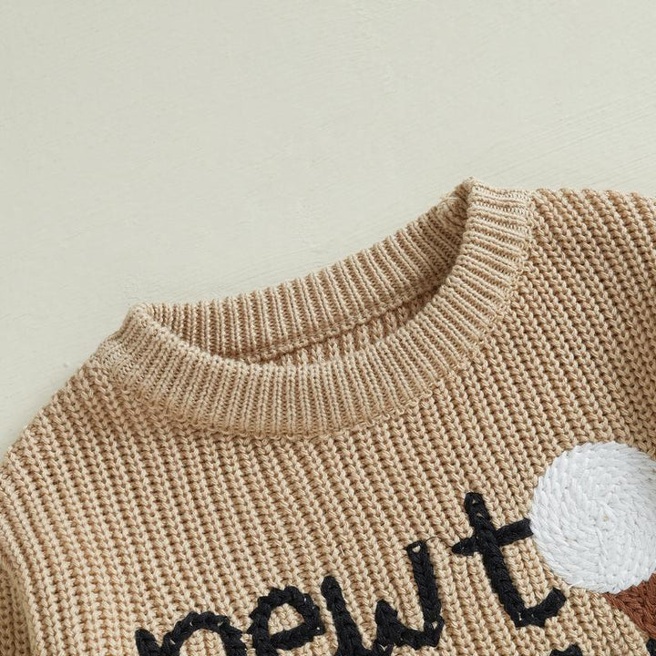 Soft baby knit pullover, comfortable and cute for infants, toddlers, and newborns.