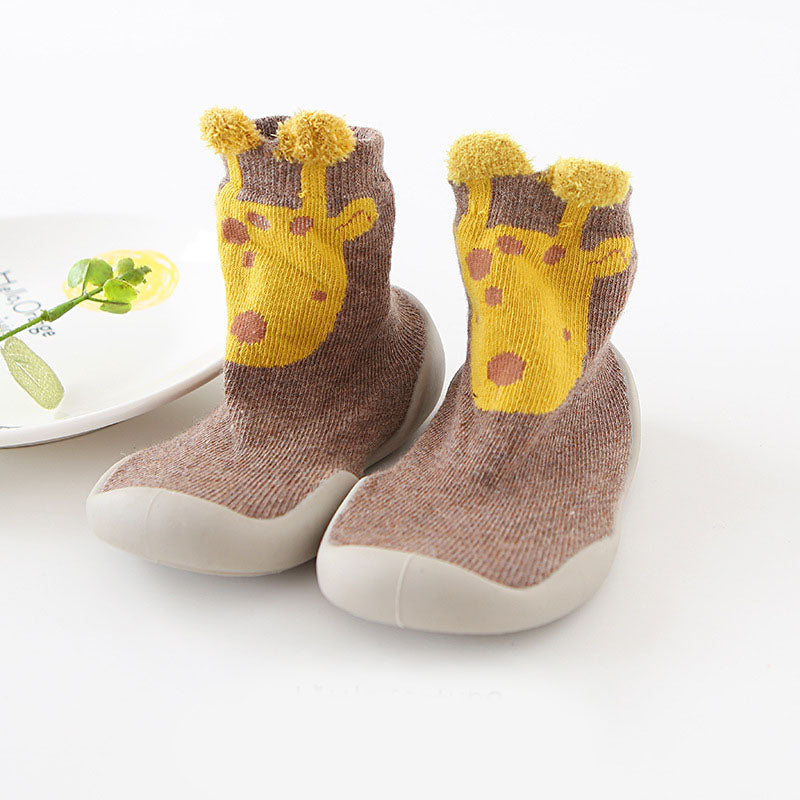 Knitted toddler slippers, anti-slip design, perfect for indoor play, comfortable fit