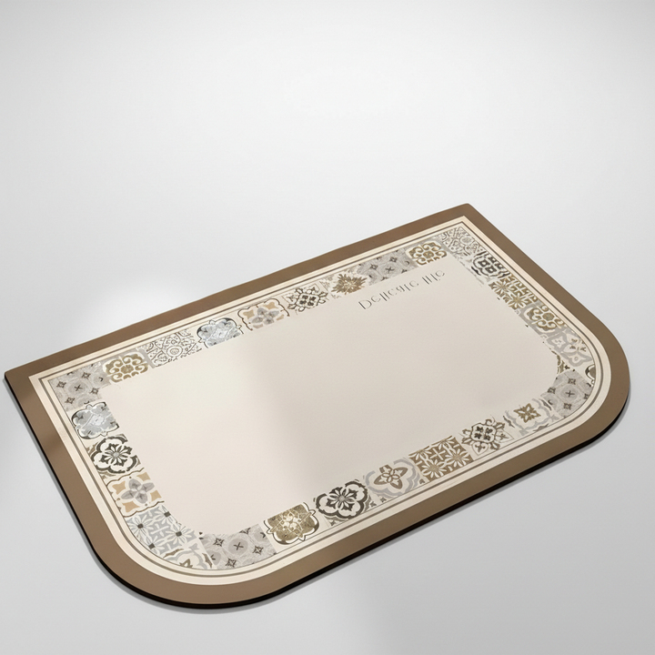Durable non-slip bath mat with a comfortable soft surface, promoting bathroom safety.