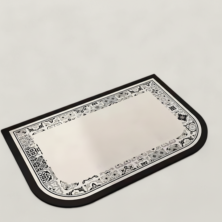 Full view of a minimalist non-slip bath mat, offering both comfort and essential bathroom safety.