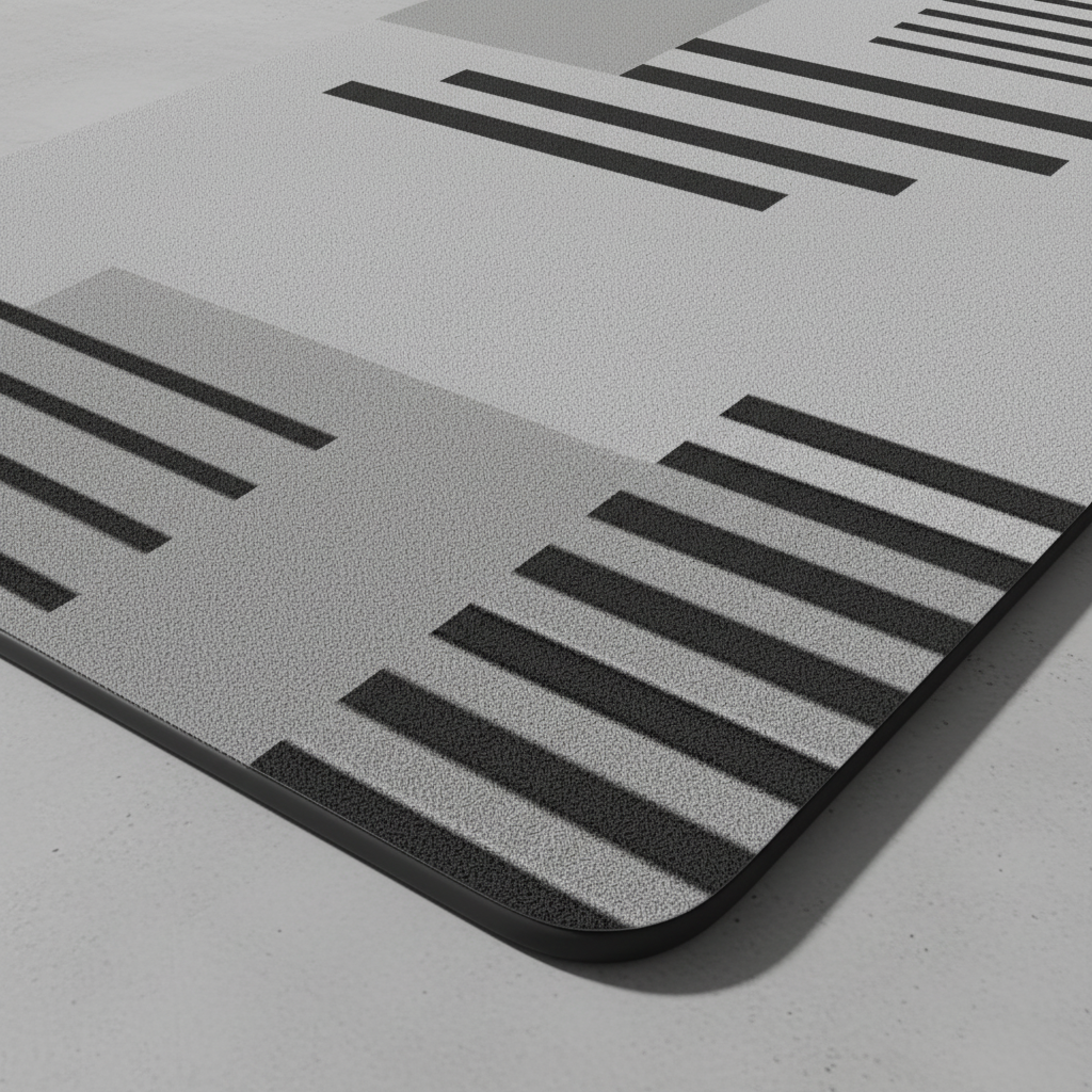 Close-up of a soft non-slip bath mat texture, ensuring bathroom safety and comfort.