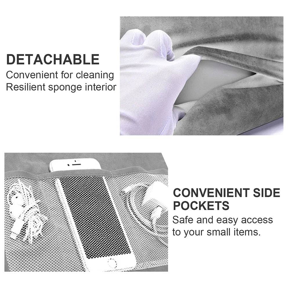 Practical hands-free tablet & phone pillow stand, ensures comfortable device viewing anywhere.